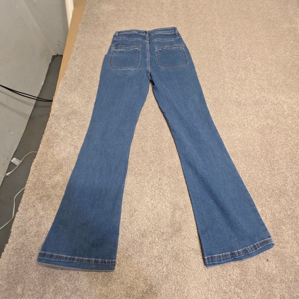 Boho 70s Style Knox Rose Women's Flare Jeans Size 6 Medium Wash Denim - Picture 3 of 12